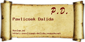 Pavlicsek Dalida névjegykártya